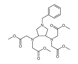 tetramethyl 2,2',2'',2'''-(((3S,4S)-1-benzylpyrrolidine-3,4-diyl)bis(azanetriyl))tetraacetate结构式