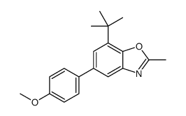 7-tert-butyl-5-(4-methoxyphenyl)-2-methyl-1,3-benzoxazole结构式