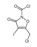 5-(chloromethyl)-4-iodo-3-oxo-1,2-oxazole-2-carbonyl chloride结构式