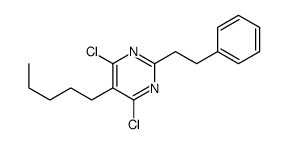4,6-dichloro-5-pentyl-2-(2-phenylethyl)pyrimidine结构式