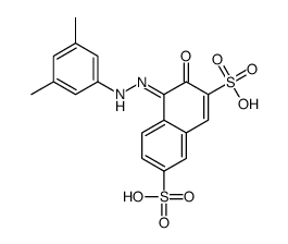 4-[(3,5-dimethylphenyl)hydrazinylidene]-3-oxonaphthalene-2,7-disulfonic acid Structure