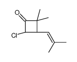 (3R,4S)-4-chloro-2,2-dimethyl-3-(2-methylprop-1-enyl)cyclobutan-1-one结构式