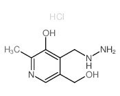 3-Pyridinemethanol,4-(hydrazinylmethyl)-5-hydroxy-6-methyl-, hydrochloride (1:2) Structure