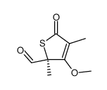 (S)-3-methoxy-2,4-dimethyl-5-oxo-2,5-dihydrothiophene-2-carbaldehyde Structure