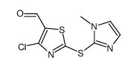 4-氯-2-(1-甲基-1H-咪唑-2-基硫代)噻唑-5-甲醛结构式