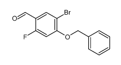 5-bromo-2-fluoro-4-phenylmethoxybenzaldehyde结构式