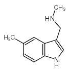 甲基-(5-甲基-1H-吲哚-3-基甲基)胺结构式