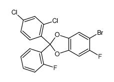 5-bromo-2-(2,4-dichlorophenyl)-6-fluoro-2-(2-fluorophenyl)benzo[1,3]dioxole结构式