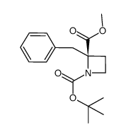 2-benzyl-azetidine-1,2-dicarboxylic acid 1-tert-butyl ester 2-methyl ester结构式