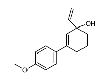 1-ethenyl-3-(4-methoxyphenyl)cyclohex-2-en-1-ol结构式