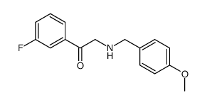 1-(3-fluorophenyl)-2-[(4-methoxyphenyl)methylamino]ethanone Structure