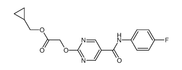 [5-(4-Fluorophenylcarbamoyl)pyrimidin-2-yloxy]acetic acid cyclopropylmethyl ester结构式