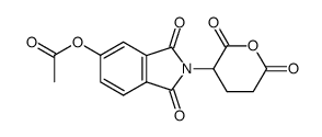 (+/-)-2-(4-Acetoxy-phthalimido)-glutarsaeure-anhydrid结构式