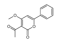 3-acetyl-4-methoxy-6-phenylpyran-2-one结构式