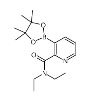 N,N-diethyl-3-(4,4,5,5-tetramethyl-1,3,2-dioxaborolan-2-yl)pyridine-2-carboxamide结构式