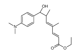 ethyl (2E,4E,6R,7R)-7-[4-(dimethylamino)phenyl]-7-hydroxy-4,6-dim ethyl-hepta-2,4-dienoate Structure