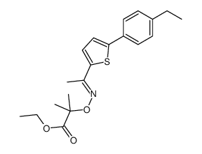 ethyl 2-[(Z)-1-[5-(4-ethylphenyl)thiophen-2-yl]ethylideneamino]oxy-2-methylpropanoate结构式