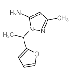 2-(1-Furan-2-yl-ethyl)-5-methyl-2H-pyrazol-3-ylamine结构式