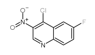 4-氯-6-氟-3-硝基喹啉结构式