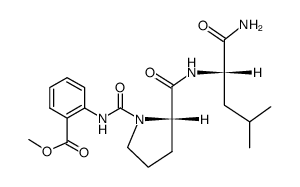 1-N-(2-carbomethoxyphenyl)-carbamoyl-L-prolyl-L-leucinamide Structure