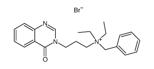 Benzyl-diethyl-[3-(4-oxo-4H-quinazolin-3-yl)-propyl]-ammonium; bromide Structure