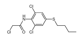 chloro-acetic acid-(4-butylsulfanyl-2,6-dichloro-anilide)结构式
