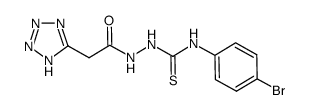 4-(4-bromophenyl)-1-[(tetrazol-5-yl)acetyl]thiosemicarbazide结构式