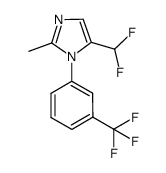 5-(difluoromethyl)-2-methyl-1-(3-(trifluoromethyl)phenyl)-1H-imidazole结构式