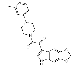 1-[(5H-[1,3]dioxolo[4,5-f]indol-7-yl)-oxo-acetyl]-4-m-tolyl-piperazine Structure