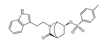 2-<2-(Indol-3-yl)-ethyl>-3-oxo-6-endo-tosyloxy-2-aza-bicyclo<2.2.2>octan Structure