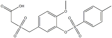 2-(4-methoxy-3-(tosyloxy)benzylsulfonyl)acetic acid Structure