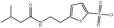 5-[2-(3-Methylbutanamido)ethyl]thiophene-2-sulfonyl Chloride结构式