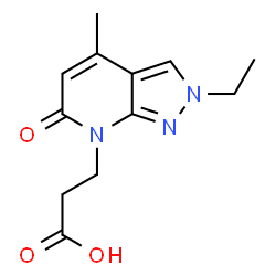 3-(2-Ethyl-4-methyl-6-oxo-2,6-dihydro-7H-pyrazolo[3,4-b]pyridin-7-yl)propanoic acid structure