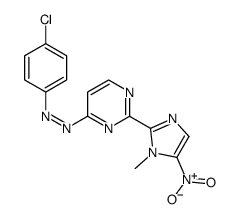 (4-chlorophenyl)-[2-(1-methyl-5-nitroimidazol-2-yl)pyrimidin-4-yl]diazene Structure