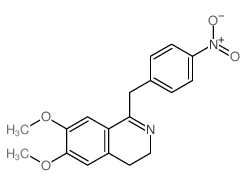 Isoquinoline,3,4-dihydro-6,7-dimethoxy-1-[(4-nitrophenyl)methyl]- structure