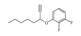 1-(1-ethynylhexyloxy)-2,3-difluorobenzene结构式