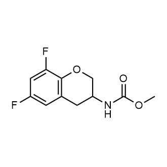 (6,8-二氟色满-3-基)氨基甲酸甲酯结构式