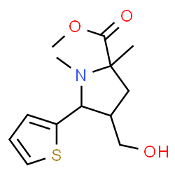 METHYL 4-(HYDROXYMETHYL)-1,2-DIMETHYL-5-(2-THIENYL)-2-PYRROLIDINECARBOXYLATE Structure