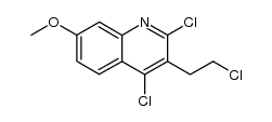 2,4-dichloro-3-(2-chloro-ethyl)-7-methoxy-quinoline结构式