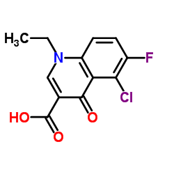 5-Chloro-1-ethyl-6-fluoro-4-oxo-1,4-dihydro-3-quinolinecarboxylic acid Structure