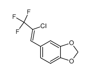 (E)-2-chloro-3,3,3-trifluoro-1-(3,4-methylenedioxyphenyl)propene Structure