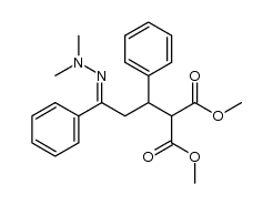 dimethyl 2-(3-(2,2-dimethylhydrazono)-1,3-diphenylpropyl)malonate结构式