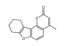 4-Methyl-8,9,10,11-tetrahydro-2H-benzofuro<2,3-h>-1-benzopyran-2-one结构式