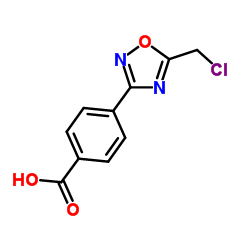 4-[5-(Chloromethyl)-1,2,4-oxadiazol-3-yl]benzoic acid结构式