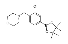 Morpholine, 4-[[2-chloro-4-(4,4,5,5-tetramethyl-1,3,2-dioxaborolan-2-yl)phenyl]methyl]-结构式