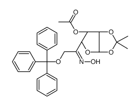 1,2-O-(1-Methylethylidene)-6-O-(triphenylmethyl)-β-L-arabino-hexofuranos-5-ulose OxiMe 3-Acetate结构式