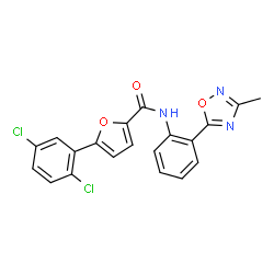 5-(2,5-Dichlorophenyl)-N-[2-(3-methyl-1,2,4-oxadiazol-5-yl)phenyl]-2-furamide结构式