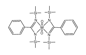 4,4-dioxo-2,6-diphenyl-1,3,5,7-tetrakis(trimethylsilyl)-1,3,5,7-tetraaza-4-tungstenaspiro{3.3}heptane结构式