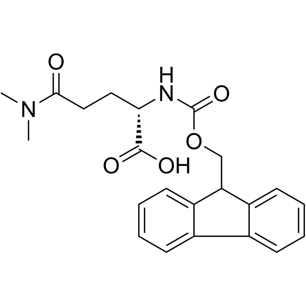 N2-(((9H-氟-9-基)甲氧基)羰基)-N5,N5-二甲基-L-谷氨酰胺结构式