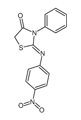 2-((4-nitrophenyl)imino)-3-phenylthiazolidin-4-one结构式